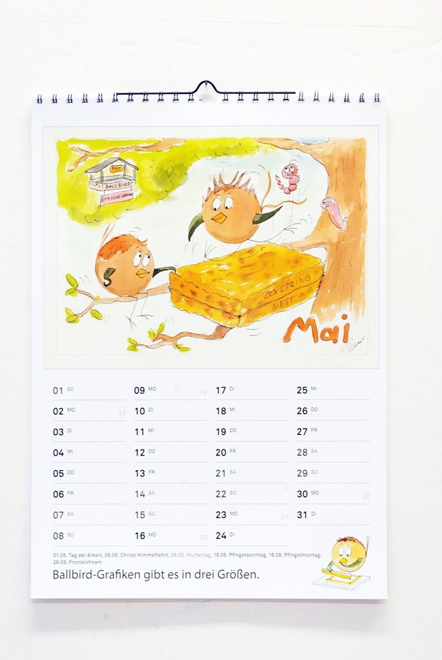 Kalender mit Ballbirds_Mai